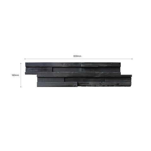 3D Weathered Wood Wall Panels | 0.54m2 (5pcs)