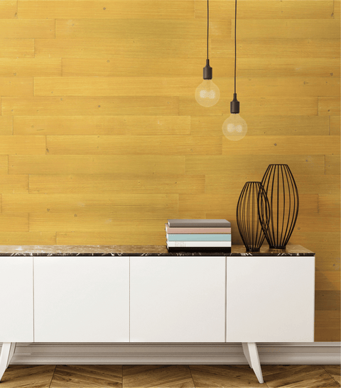 Yellow Wood Wall Panel