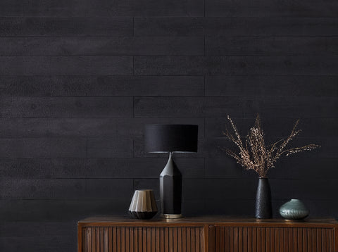 Black Flamed Wall Planks
